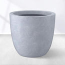 Kante 14 Inch Dia Round Concrete Planter, Indoor Outdoor Large Plant Pot with Drainage Hole and Rubber Plug for Home Patio Garden, Gray by GreenHaven Gardens