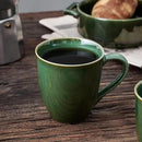 vicrays Coffee Mug Set, 12 Ounce, Set of 6, Ceramic Mug for Men, Women, Unique Glazed Mugs with Handle for Coffee, Tea, Milk, Cocoa, Cereal(Green) by CozyNest Decor