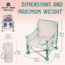 Tiny Marvels Portable 3-in-1 Baby Booster Seat, Cozy Floor Seat, Feeding Seat with Tray, Compact Foldable Toddler Booster with Child Safety Belt Carry Bag, Perfect for Travel (Cream Confetti) by TinyTreasures Baby Boutique