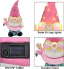 BAYN Garden Gnome Statues Outdoor Decor, Solar Powered Outdoor Gnome with Flamingo Swimming Decorative Yard Garden Lights Art Gifts with 11 Warm White LEDs by CozyNest Decor