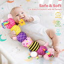 Baby Sensory Toys 0-6 6-12 Months, Musical Animal Stuffed Plush Unicorn Cat Toy for Infant 0-3-6 Months & Up, Tummy Time with Mirror Crinkle Rattle, Christmas Baby Shower Gifts for Newborn Boys Girls by TinyTreasures Baby Boutique