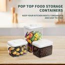 Pop Top Food Storage Containers, 3-Piece Pantry Containers with Lids Airtight, BPA Free Pop Containers for Food Storage, 2 * 1.3Qt+2.9Qt by CozyNest Decor