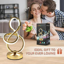 Modern Table Lamp, LED Bedside lamp with USB C+A ports, Touch Stepless Dimmable Nightstand lamp, Unique Spiral Table lamp for Bedroom Living Room Home Office, Spiral lamp for Ideal Gift, Gold by CozyNest Decor