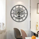 Tree of Life Wall Clock – Elegant 24-Inch Oversized Metal Farmhouse Decor for Living Room, Modern Battery Operated Wall Clock with Silent Operation by CozyNest Decor