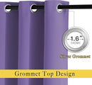 NICETOWN Lilac Purple Curtains 110 inches Long, Grommet Thermal Insulated Blackout Curtains Privacy Window Treatments Sound Reducing for Bedroom/Living Room, W66 x L110, 2 Panels by TinyTreasures Baby Boutique