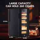 Tylza Cigar Humidor Cabinet 35L, Temp & Humidity Control Electric Humidors for Cigars, 260 Cigars, Digital Hygrometer, Safety Lock, Cigar Humidors with Cedar Wood Drawer Shelves, Cigar Gifts for Men by CozyNest Decor