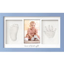 Baby Hand and Footprint Kit - Clay Handprint Keepsake Frame, Newborn Nursery Picture Frame, Personalized New Mom Gifts for Baby Shower & Registry (Cornflower) by TinyTreasures Baby Boutique