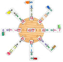 Mexican Train Dominoes Set with 4 Wooden Trays/Racks and Portable Carrying Case,Travel Colorful Double 12 Dominoes - 91 Numbered Tiles,for Kids and Adults by TinyTreasures Baby Boutique