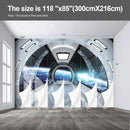 Spaceship Wall murals Peel and Stick Wallpaper for Bedroom Living Room - 85"x118" by CozyNest Decor