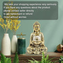 Nacome Meditating Buddha Statue with Solar Light,Zen Solar Garden Buddha with Cracked Glass Ball Sculpture-Indoor/Outdoor Decor for Balcony,Garden,Patio,Porch Yard Art Ornament,10.5 inch(Gold) by GreenHaven Gardens