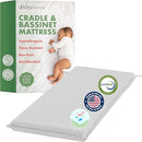 Cradle Baby Mattress and Bassinet Mattress 15x33 – 2-Inch Firm Foam Baby Bed with Waterproof Vinyl Cover – Non-Toxic Hypoallergenic Cushion Pad Replacement for Infant Bed (Multiple Standard Sizes) by TinyTreasures Baby Boutique