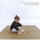 Toddlekind Solid Color Foam Play Mat 4x4 Baby Playmat. Stylish, Non-Toxic, Odorless, Plain Design Puzzle Play Mat 0m+ (Beige) by TinyTreasures Baby Boutique