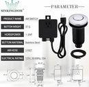 Garbage Disposal SinkTop Air Switch Kit with Long Button,Brass Made Cover,Chrome by CozyNest Decor