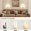 Joosenhouse LED Wall Sconce Set of 2, Hardwired Dimmable Wall Mounted Lights, Indoor Wall Lights for Hallway, Bedroom, Study, Living Room, 9.76 Inch Brushed Nickel Wall Sconce Lighting by CozyNest Decor