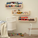 Nursery Floating Shelves for Kids Room, Set of 3 Wall Book Shelves for Kitchen Living Room, Book Shelf Wall Mounted for Baby Kids Bedoom Bathroom (Nature, 24inch Set 3) by TinyTreasures Baby Boutique