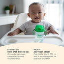 Amazon Brand - Mama Bear Silicone Weighted Straw Sippy Cup, 9 Ounces, Pack of 4, Blue/Green by TinyTreasures Baby Boutique