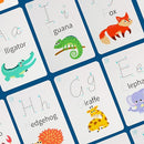 28 Pcs Letters Words Number Math Counting Recognition Cards for Kindergarten Preschool Toddlers Educational Toys RZKP-01 (Letters) by TinyTreasures Baby Boutique