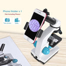 HSL Microscope for Kids,40X-2000X monocular Microscopes for Adults Students Beginner with LAD Set,Dual LED Phone Adapter Powerful Biological Microscopes for School Boys Girls Home Education Laboratory by TinyTreasures Baby Boutique