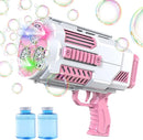 Upgraded Bubble Machine Gun - Auto Bubble Blower, 8000+ Bubbles Per Minute for Kids & Adults Indoor/Outdoor Party - Pink by TinyTreasures Baby Boutique