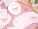 Bow Baby Monthly Milestone Markers - Baby Monthly Milestone Discs Photos,Coquette Bow Month Photo Signs,Baby’S First Year Newborn Signs for Girl (Pink) by TinyTreasures Baby Boutique