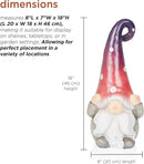 Alpine Corporation - 18” Tall Outdoor Garden Gnome Yard Decoration - Hear No Evil Gnome Statue – Lawn Statuary with Ombre Hat - Durable, Weatherproof Décor for Patio & Deck by GreenHaven Gardens