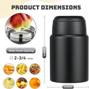 Soup Thermo for Hot Food Kids 16oz Insulated Food Jar Leakproof Thermo Lunch Container for Kids Wide-Mouth Stainless Steel Lunch Box for School with Handle Folding Spoon(3+) by TinyTreasures Baby Boutique