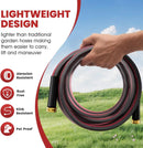 100ft Non-Expanding Garden Hose with 8-Layer Latex Core, Lightweight & Kink-Free, Flexible Heavy Duty Water Hose for Lawn, Yard, Car Washing (3/4" Solid Brass Fittings, Crush-Resistant) by GreenHaven Gardens