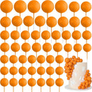 75 Pieces Orange Cake Balls Topper Decorations Foam Cupcake Topper Mini Balloon Cake Topper Picks for Cake Deco Birthday Party Wedding by TinyTreasures Baby Boutique