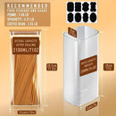 71oz Rectangle Airtight Glass Storage Containers with Bamboo Lids (Set of 3), Square Food Storage Jar, Pantry Organizers for Sugar, Flour, Spaghetti and Coffee beans (‎with Black Lable) by CozyNest Decor