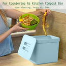 LALASTAR Kitchen Compost Bin, Hanging Trash Can with Lid for Kitchen Cabinet Door, Under Sink, Wall Mounted Waste Bin for Bathroom, 1.8 Gallon, Blue by GreenHaven Gardens
