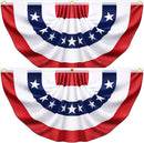 3x6 Ft 2 Pack American Pleated Fan Flag, Patriotic Half Fan Banner American Flag Decoration Bunting for Outside Red White and Blue Decor Independence Day Memorial Day 4th of july Decorations by GreenHaven Gardens