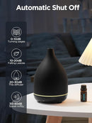 InnoGear Oil Diffuser, 300ML Ceramic Diffuser for Essential Oils Handcrafted Aromatherapy Diffuser Ultrasonic Cool Mist Humidifier with 4 Timers Waterless Auto Off for Room Office, Black by TinyTreasures Baby Boutique