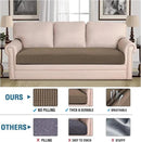 H.VERSAILTEX Super Stretch Individual Seat Cushion Covers Sofa Covers Couch Cushion Covers Slipcover Sets Thick Jacquard Textured Twill Fabric (1 Piece Sofa Cushion Cover, Macchiato) by CozyNest Decor