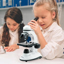 Microscope for Kids Starter Adults 64X-1280X Metal Monocular Microscope for Students School Home Education LED Lights Phone Holder Microscope Kit by TinyTreasures Baby Boutique