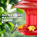 Birdream Hummingbird Feeder for Outdoors Hanging 40oz 10 Feeding Ports, 2 Pack Humming Bird Feeder with Ant Moat Brush Leak Proof - Solid Red by GreenHaven Gardens