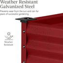 Best Choice Products 48x24x30in Galvanized Raised Garden Bed, Metal Elevated Planter Box, Vegetable Garden for Backyard, Patio, Balcony - Royal Red by GreenHaven Gardens