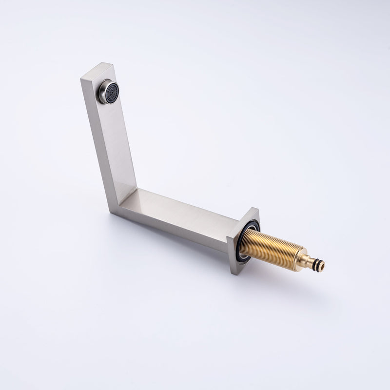 8 inch Widespread Bathroom Faucet Matte Black Bathroom Faucets for Sink 3 Hole Brass 2 Handle Lavatory Square Faucet Modern rv Bathroom Faucets