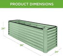 Best Choice Products 8x2x2ft Outdoor Metal Raised Garden Bed, Rectangular Deep Root Planter Box for Vegetables, Flowers, Herbs, and Succulents w/ 239 Gallon Capacity - Sage Green by GreenHaven Gardens