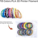 18 Colors 3D Pen Filament Refills Compatible with SCRIB3D MYNT3D PIKA3D 3D Pen for Kids Per Color 10Feet 1.75mm PLA 3D Printing Pen Filament Refills, NOT FIT 3Doodler Start Pen by TinyTreasures Baby Boutique