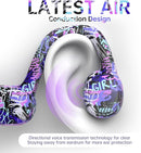 Kids Headphones, Bluetooth 5.2 Air Conduction Open Ear Headphones, 85dB Volume Limiting, Stereo Sound with Mic, IPX5 Waterproof, 20H Playtime, Perfect for School and Outdoor-Deep Blue by TinyTreasures Baby Boutique