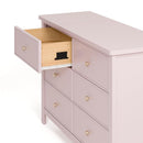 Graco Sasha 6 Drawer Dresser (Blush) – GREENGUARD Gold Certified, Wood Storage for Nursery or Kids’ Room, Safe Interlocking Drawer System & Easy Assembly with Pre-Installed Tracks by TinyTreasures Baby Boutique