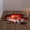 Halloween Wall Stickers Bat Ghost Scary Decor Large Removable Floor Room Decals Decoration Window Clings Party Supplies for Windows Glass Home Ornaments by CozyNest Decor