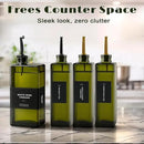 Olive Oil Dispenser Bottle for Kitchen - UV-Protected Oil Bottles 16.9oz, Oil and Vinegar Dispenser Set, Drip-Free Pourer, Elegant Kitchen Essential- 16.9oz, Set of 4 by CozyNest Decor