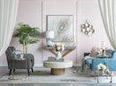 Contemporary Metal Wall Decor Accent - Golden / White by Unique Piece Furniture
