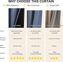 NICETOWN Stone Blue Curtains 52 x 84 inches Long, 100% Blackout Curtains Set of 2 Panels Thermal Insulated Privacy Window Curtains for Bedroom Living Room by TinyTreasures Baby Boutique