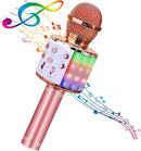 BlueFire 4 in 1 Karaoke Wireless Microphone with LED Lights, Portable Microphone for Kids, Great Gifts Toys for Kids, Girls, Boys and Adults (Pink) by TinyTreasures Baby Boutique