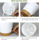 4 inch Self Watering Pots for Indoor Outdoor Plants, 6 Pack Plastic Flower Planters with Drainage Holes and Removable Saucers, Plant Pots with Wicking Rope, Modern Decor, White Brown by GreenHaven Gardens