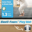 Ultra Soft Baby Play Mat,71"×79" Extra Large Activity Tummy Time Mat for Toddlers,Infants,Kids,1.3" Thick Elasti-Foam Nursery Rug for Floor,Non-Slip Safe for Crawling,Water-Repellent(Dark Grey) by TinyTreasures Baby Boutique