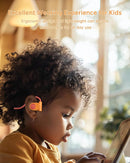 Kid Headphones for School, Air Conduction Open Ear Headphones, 3.5mm Jack Wired Cord, Ultra-Comfort, Ergonomic and Lightweight Design Perfect for School and Outdoor Activities-Orange by TinyTreasures Baby Boutique