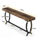 Console Table With Fish Tail Legs Extra Long - Brown by HouseOfZazla